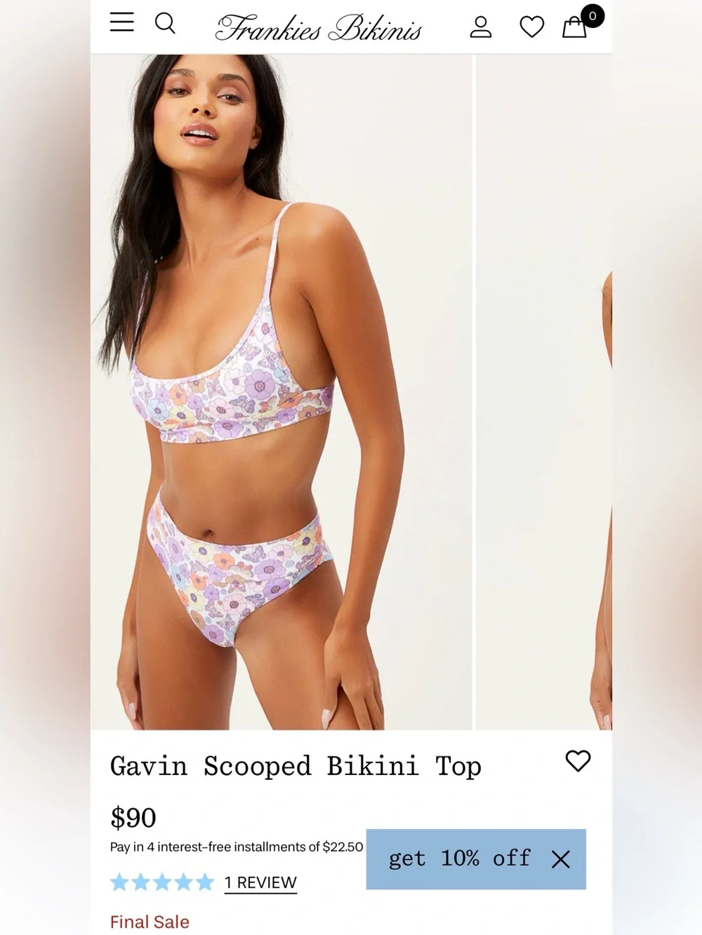 Frankie's Bikinis Mariposa Floral Butterfly Swimwear Set
